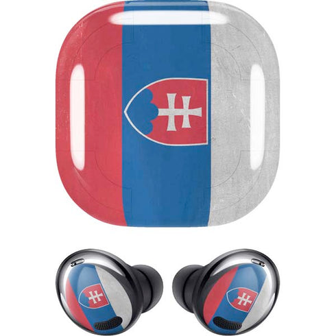 Slovakia Flag Distressed Galaxy Buds Pro Skin